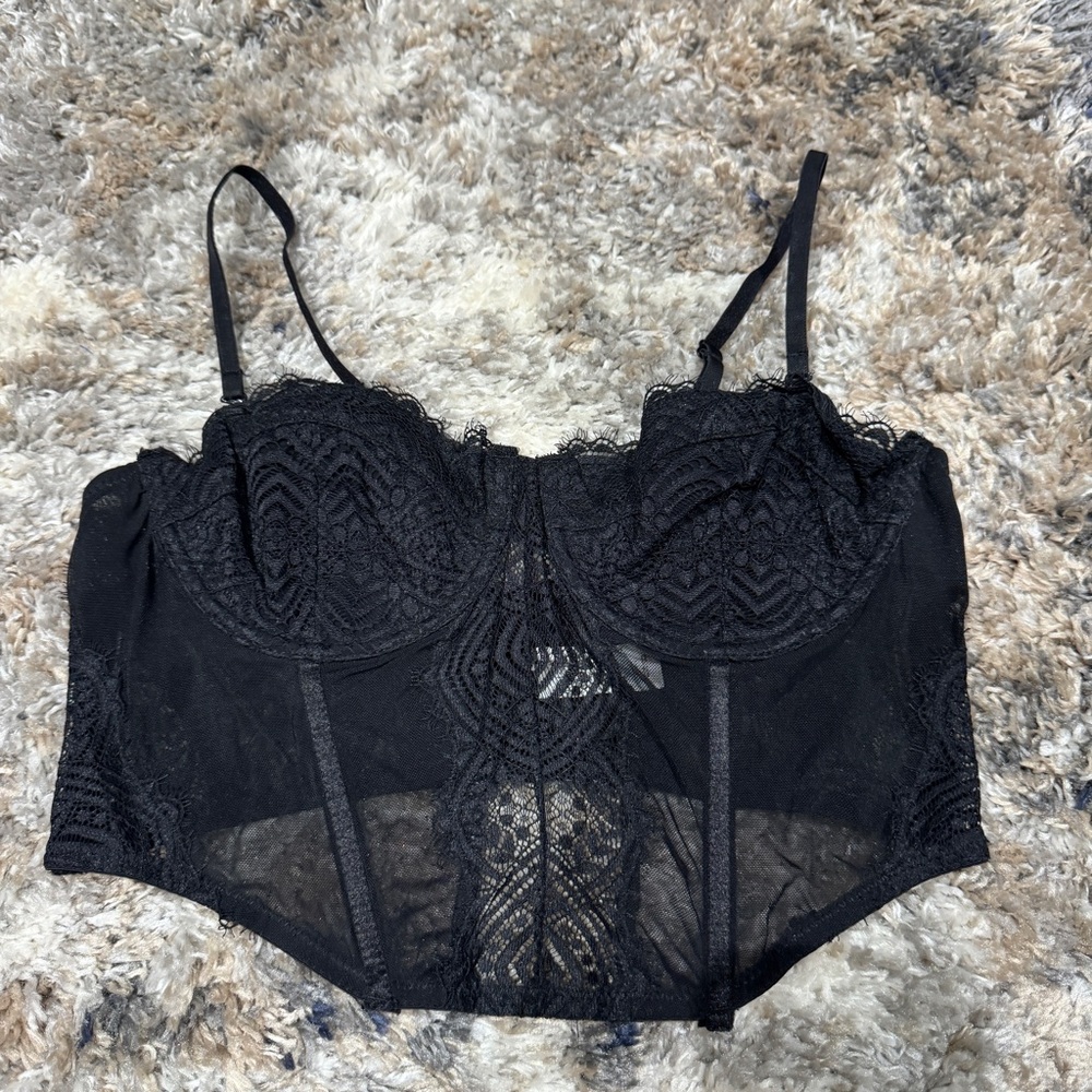 Garage Black Corset Top Medium